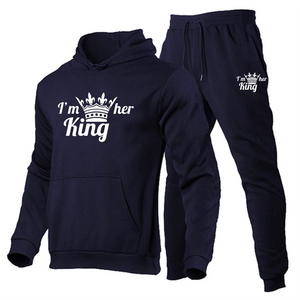 Men's Clothing Fashion Sportswear Sportswear Jogging Suit King Hooded Sportswear Suit Clothing Hoodie+Sweatpants Sportswear