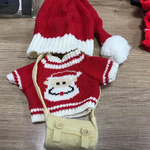 1set Clothes Suit Exquisite Soft Knitted Sweater DIY Accessories For 30cm Kawaii Yellow Duck Lalafanfan Plush Toys Stuffed Dolls