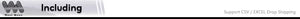 Banner image highlighting support for CSV and EXCEL drop shipping.