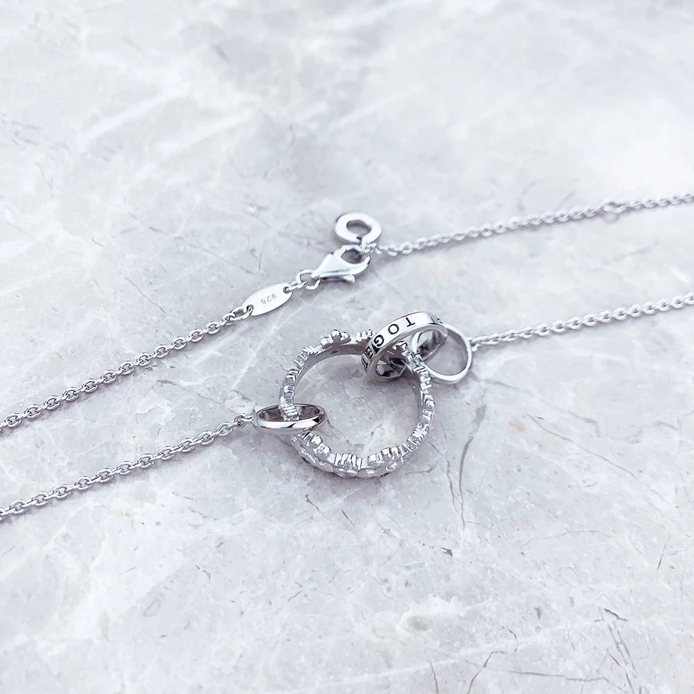 Necklace Queen Crown Link Chain Fine Jewelry Europe 925 Stering Silver Brand New Romantic Gift For Women