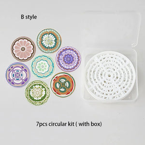 Round Square Acrylic Pull Through Soap Shapers Set, Mold Mould, Kaleidoscope Flower Plates for Rendering Soap Making Supplies Ki