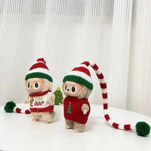 Only Clothes Cloth Blind Box Pendant Baby Clothes Cartoon Cute Plush Two-Piece Small Satchel Suit Vinyl Doll Conjoined Dress.