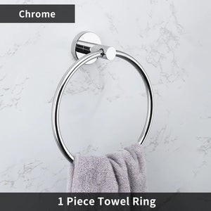 Mirror Chrome Bathroom Hardware 304 Stainless Steel Towel Rack Toilet Paper Holder Soap Holder Towel Bar Toilet Accessories