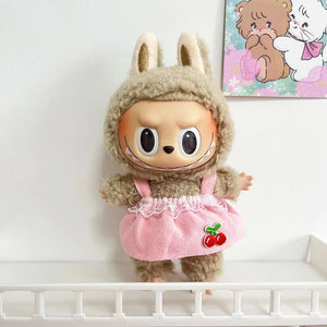 Only Clothes Cloth Blind Box Pendant Baby Clothes Cartoon Cute Plush Two-Piece Small Satchel Suit Vinyl Doll Conjoined Dress.