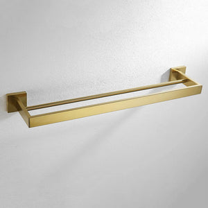 Stainless Steel Brushed Gold Towel Bar Rack Toilet Paper Holder Toilet Brush Robe Hook Soap Dish Bathroom Accessories Hardware