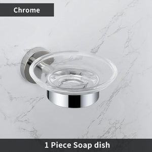 Mirror Chrome Bathroom Hardware 304 Stainless Steel Towel Rack Toilet Paper Holder Soap Holder Towel Bar Toilet Accessories