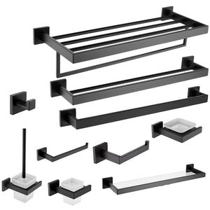 Bathroom Hardware Set SUS Stainless Steel Mirror Nickel Towel Rack Toilet Paper Holder Soap Holder Towel Bar Toilet Accessories
