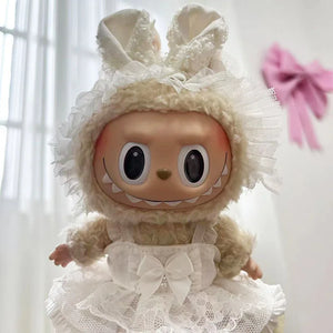 Only Clothes Cloth Blind Box Pendant Baby Clothes Cartoon Cute Plush Two-Piece Small Satchel Suit Vinyl Doll Conjoined Dress.