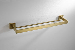Stainless Steel Brushed Gold Towel Bar Rack Toilet Paper Holder Toilet Brush Robe Hook Soap Dish Bathroom Accessories Hardware