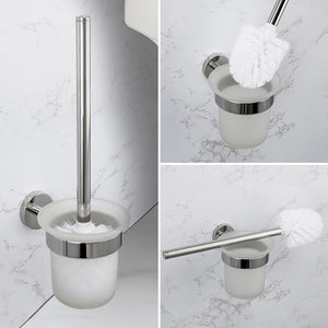 Mirror Chrome Bathroom Hardware 304 Stainless Steel Towel Rack Toilet Paper Holder Soap Holder Towel Bar Toilet Accessories