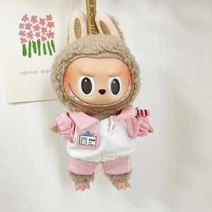 Only Clothes Cloth Blind Box Pendant Baby Clothes Cartoon Cute Plush Two-Piece Small Satchel Suit Vinyl Doll Conjoined Dress.