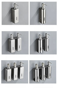 Stainless Steel Bathroom Accessories Liquid Soap Dispensers Single Bottle 200ml Perforated Installation Modern Minimalist Design
