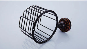 Black Bronze Bathroom Accessories Carving Bath Towel Shelves Toilet Brush Holder Soap Holder Toilet Paper Holder Bath Hardware