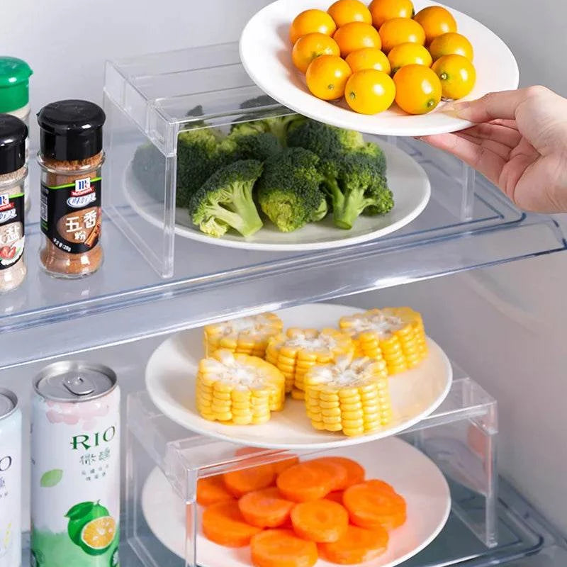 Refrigerator Organizers Storage Rack Fridge Layered Separator Shelves SPECIFICATIONSApplicable Space: KitchenBrand Name: NoEnName_NullChoice: yesClassification: Non-folding RackFeature: Eco-Friendly,StockedHign-concerned Chemical: NoneRefrigerator Organizers Storage Rack