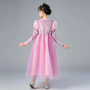 Girl Clothes Princess Cloak Hooded Coat Cape Cinderella Fancy Party Costume Clothes Winter Christmas New Year Children Dress