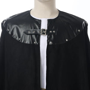 Medieval Cloak Men Women Cape Vintage Gothic Black Cloak Medieval Kinights Viking Costume Halloween Cosplay Clothes