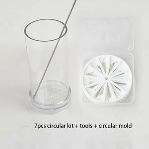 Round Square Acrylic Pull Through Soap Shapers Set, Mold Mould, Kaleidoscope Flower Plates for Rendering Soap Making Supplies Ki