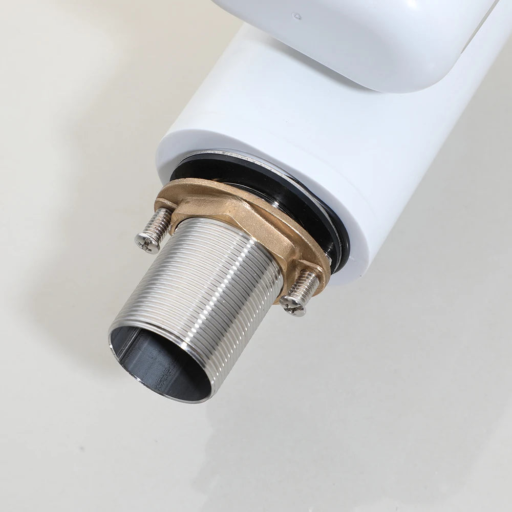 SINLAKU Bathroom Basin Sensor Faucet With Foam Soap Dispenser Deck Mounted Single Hole Stream Outlet Touch Free Mixer Taps
