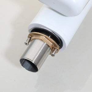 SINLAKU Bathroom Basin Sensor Faucet With Foam Soap Dispenser Deck Mounted Single Hole Stream Outlet Touch Free Mixer Taps
