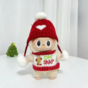 Only Clothes Cloth Blind Box Pendant Baby Clothes Cartoon Cute Plush Two-Piece Small Satchel Suit Vinyl Doll Conjoined Dress.