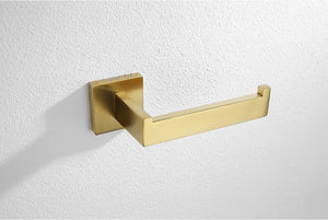 Stainless Steel Brushed Gold Towel Bar Rack Toilet Paper Holder Toilet Brush Robe Hook Soap Dish Bathroom Accessories Hardware