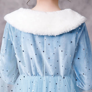 Girl Clothes Princess Cloak Hooded Coat Cape Cinderella Fancy Party Costume Clothes Winter Christmas New Year Children Dress