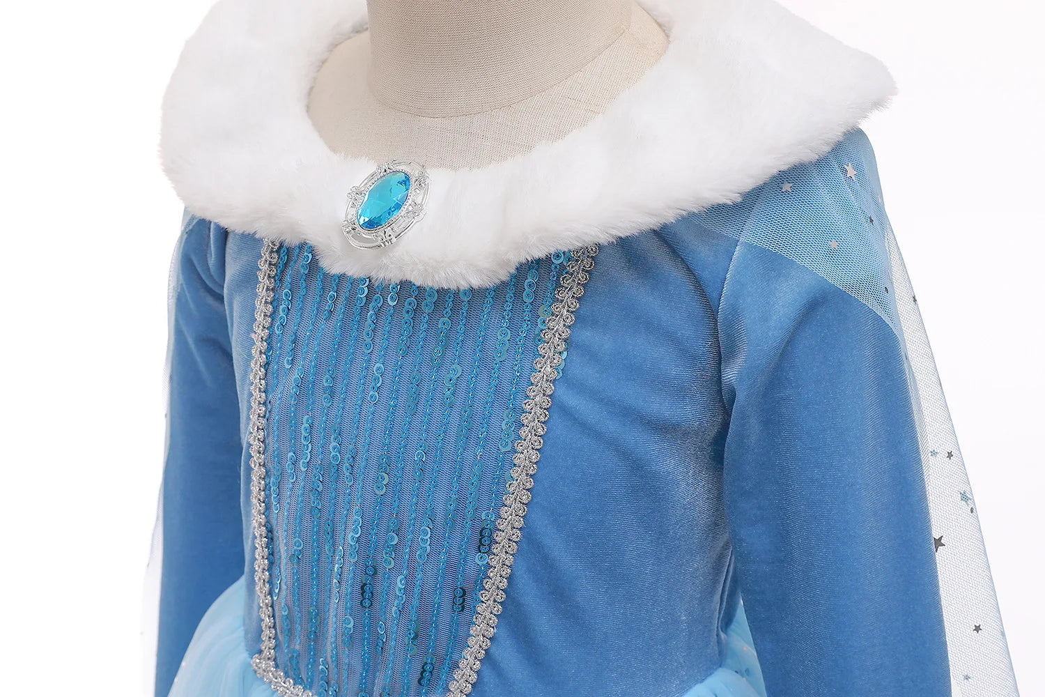 Girl Clothes Princess Cloak Hooded Coat Cape Cinderella Fancy Party Costume Clothes Winter Christmas New Year Children Dress