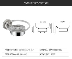 Mirror Chrome Bathroom Hardware 304 Stainless Steel Towel Rack Toilet Paper Holder Soap Holder Towel Bar Toilet Accessories