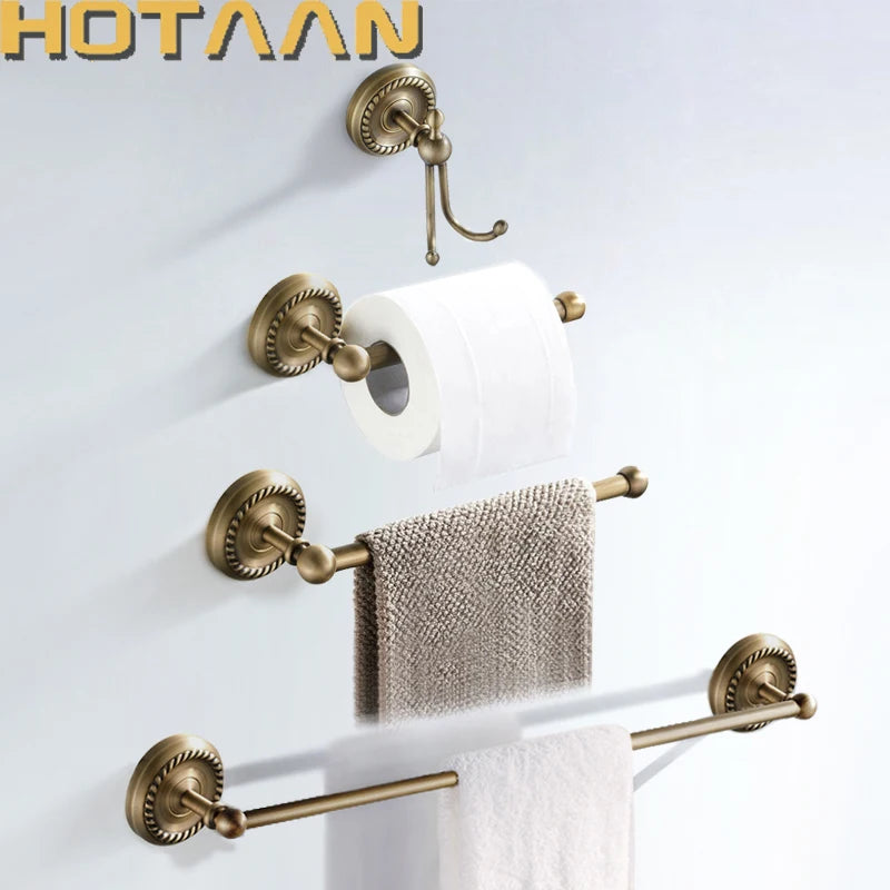 .,solid brass Bathroom Accessories Set,Robe hook,Paper Holder,Towel Bar,Soap basket,bathroom sets,YT-12200-A