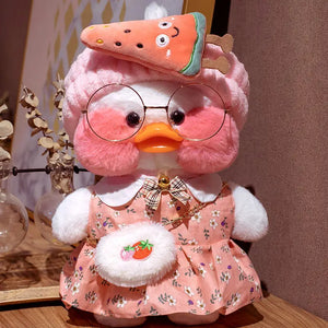 1set Clothes Suit Exquisite Soft Knitted Sweater DIY Accessories For 30cm Kawaii Yellow Duck Lalafanfan Plush Toys Stuffed Dolls