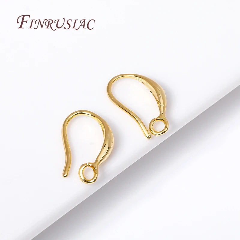 Ear Wire For Earrings Making Supplies DIY Accessories 18K Gold Plated Earwire Earring Hooks with Open Loop