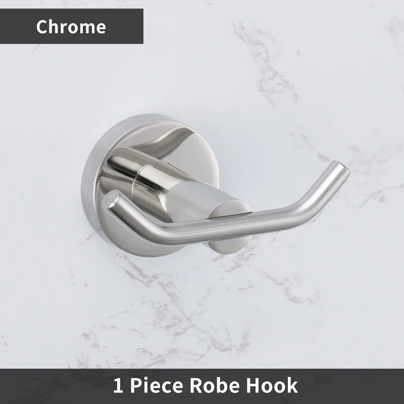 Mirror Chrome Bathroom Hardware 304 Stainless Steel Towel Rack Toilet Paper Holder Soap Holder Towel Bar Toilet Accessories