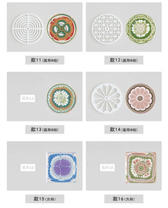Round Square Acrylic Pull Through Soap Shapers Set, Mold Mould, Kaleidoscope Flower Plates for Rendering Soap Making Supplies Ki