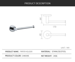 Mirror Chrome Bathroom Hardware 304 Stainless Steel Towel Rack Toilet Paper Holder Soap Holder Towel Bar Toilet Accessories