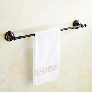Black Bronze Bathroom Accessories Carving Bath Towel Shelves Toilet Brush Holder Soap Holder Toilet Paper Holder Bath Hardware