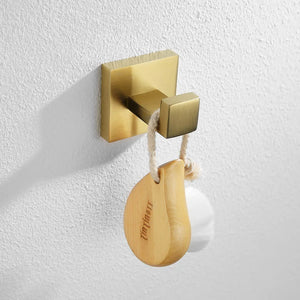 Stainless Steel Brushed Gold Towel Bar Rack Toilet Paper Holder Toilet Brush Robe Hook Soap Dish Bathroom Accessories Hardware