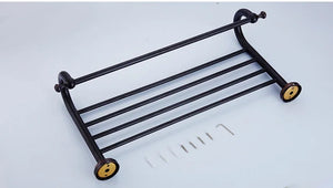 Black Bronze Bathroom Accessories Carving Bath Towel Shelves Toilet Brush Holder Soap Holder Toilet Paper Holder Bath Hardware