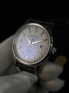 Automatic mechanical wristwatch with five sided three-dimensional hands, enamel cream dial GS cool design, Chinese version 2824