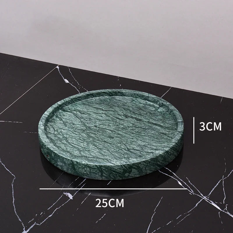 Wholesale Customized Dark Green Natural Marble Bathroom Set Nordic Light Luxury Tray Toothbrush Holder Soap Dispenser Kit