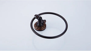 Black Bronze Bathroom Accessories Carving Bath Towel Shelves Toilet Brush Holder Soap Holder Toilet Paper Holder Bath Hardware
