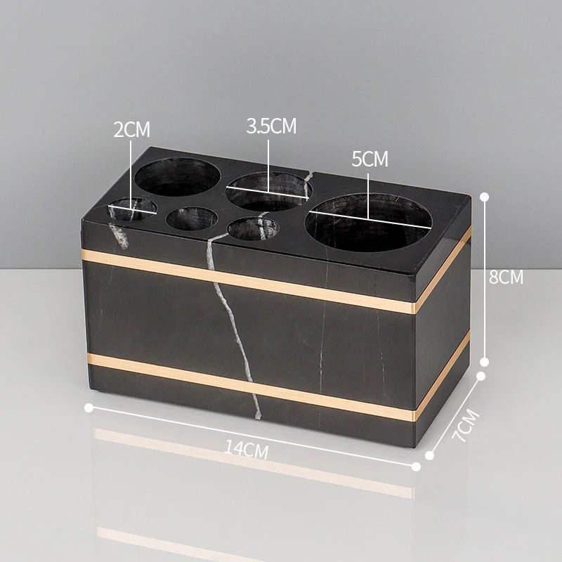 Black Nero Marquin Natural Marble Bathroom Accessories Luxury Gold Soap Dish Soap Dispenser Toothbrush Holder Tray Bathroom Set