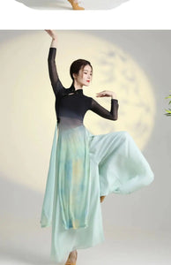 Classical Dance Clothss Women Cheongsam Charm Yarn Clothing Chinese Folk Dance Stage Performance Practice Costumes Daily Clothes