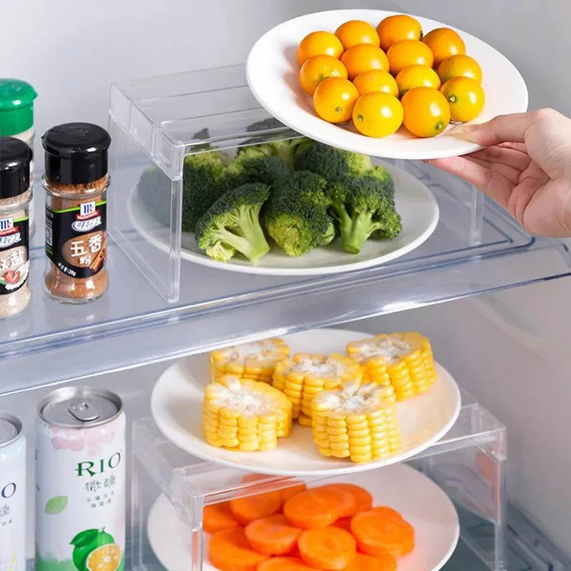 Refrigerator Organizers Storage Rack Fridge Layered Separator Shelves SPECIFICATIONSApplicable Space: KitchenBrand Name: NoEnName_NullChoice: yesClassification: Non-folding RackFeature: Eco-Friendly,StockedHign-concerned Chemical: NoneRefrigerator Organizers Storage Rack