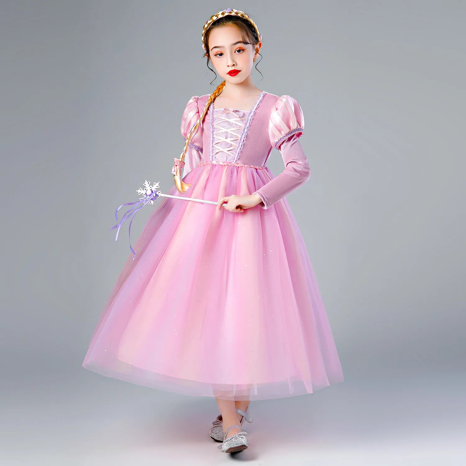 Girl Clothes Princess Cloak Hooded Coat Cape Cinderella Fancy Party Costume Clothes Winter Christmas New Year Children Dress