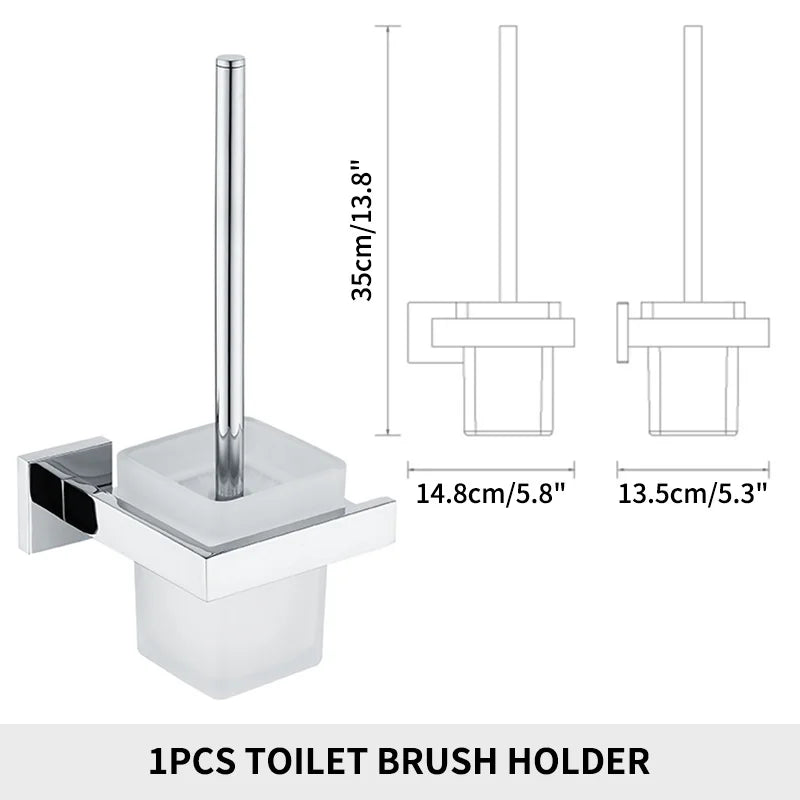 Bathroom Hardware Set SUS Stainless Steel Mirror Nickel Towel Rack Toilet Paper Holder Soap Holder Towel Bar Toilet Accessories