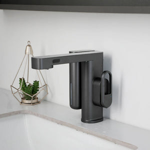 ZAPPO Sensor Bathroom Faucet with Automatic Sensor Smart Soap Dispenser White Basin Sink Faucets Deck Mounted Mixer Tap Black