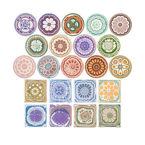 Round Square Acrylic Pull Through Soap Shapers Set, Mold Mould, Kaleidoscope Flower Plates for Rendering Soap Making Supplies Ki
