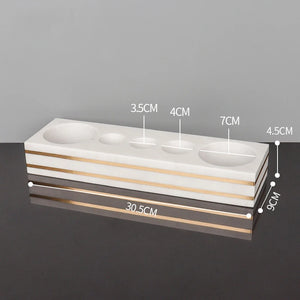 Volakos White Natural Marble Bathroom Accessories Golden Luxury Soap Dish Soap Dispenser Toothbrush Holder Tray Bathroom Set