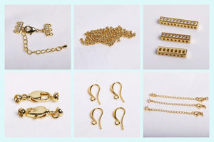Ear Wire For Earrings Making Supplies DIY Accessories 18K Gold Plated Earwire Earring Hooks with Open Loop