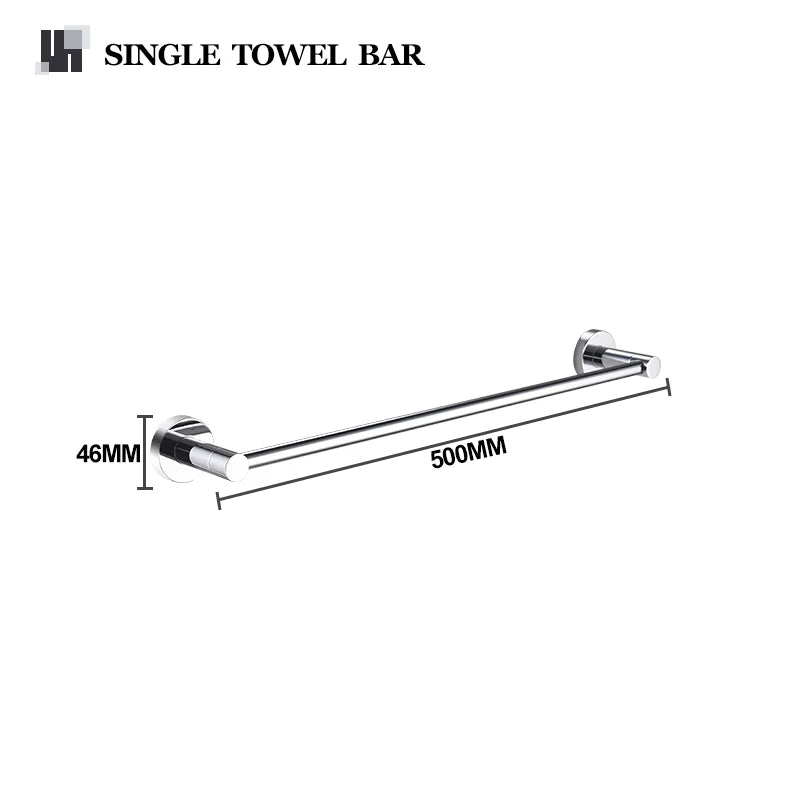 Bathroom Hardware 304 Stainless Steel Chrome Plated Towel Rack Toilet Paper Rack Soap Dish Rack Towel Bar Bathroom Accessories S